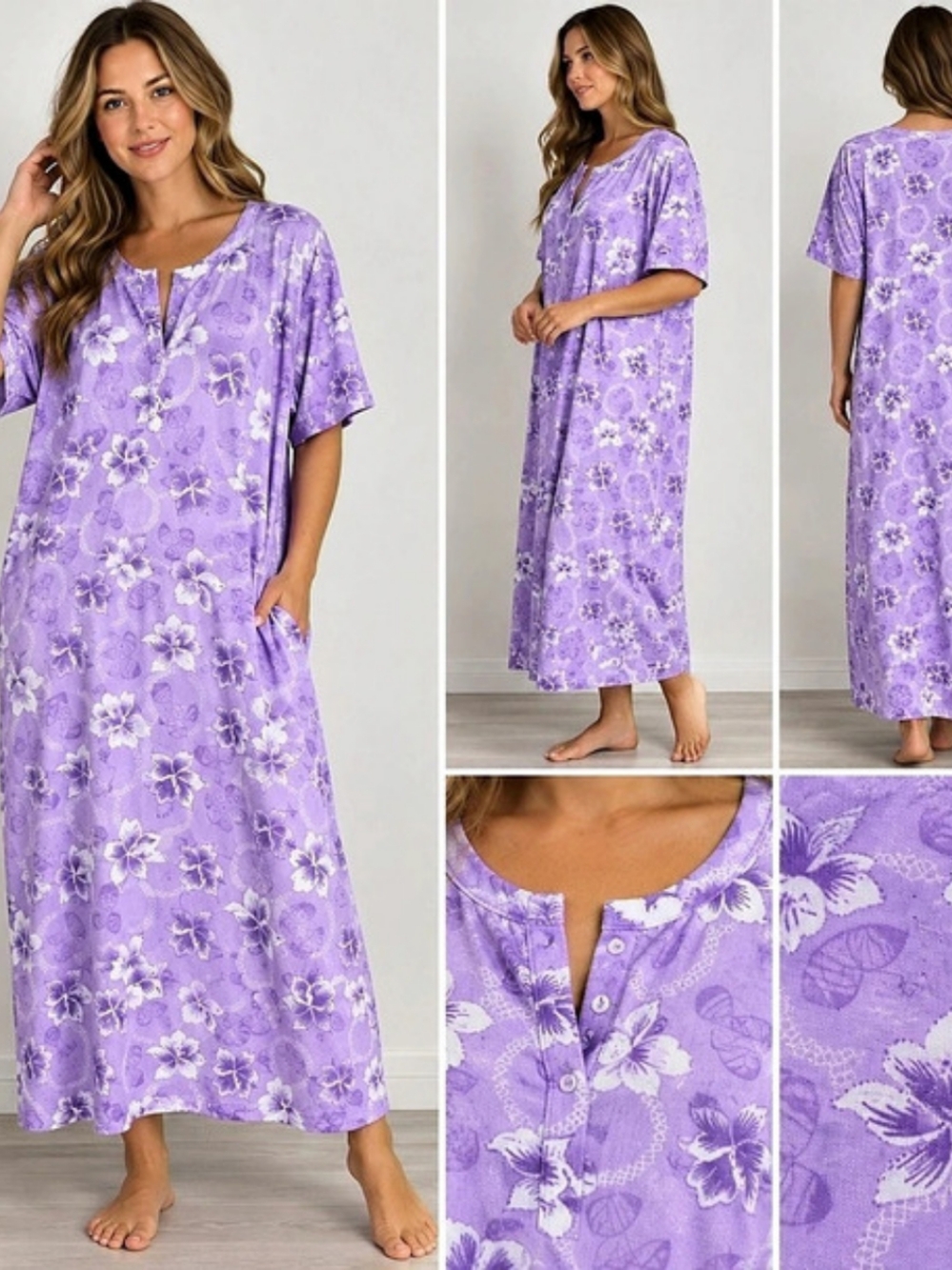 COCOON Floral Purple Maxi Dress Like New